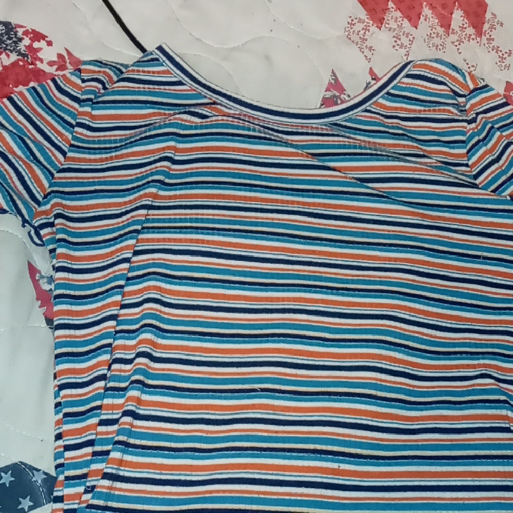 Love J colorful striped shirt womens XS